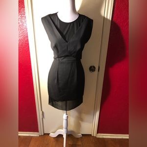 French Connection Sleeveless Dress with All Over Mesh